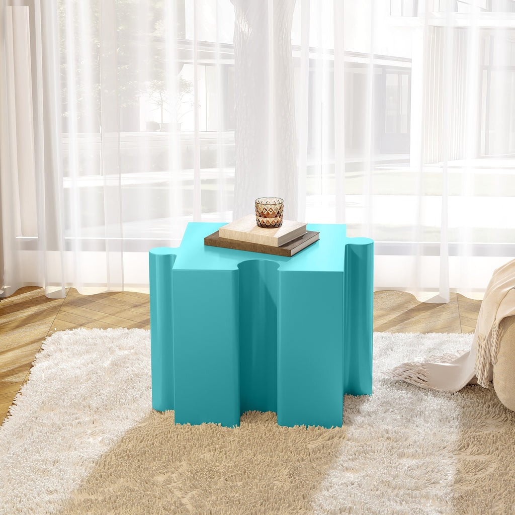 3-Piece Artistic Puzzle Table Set with Modular Interlocking Design