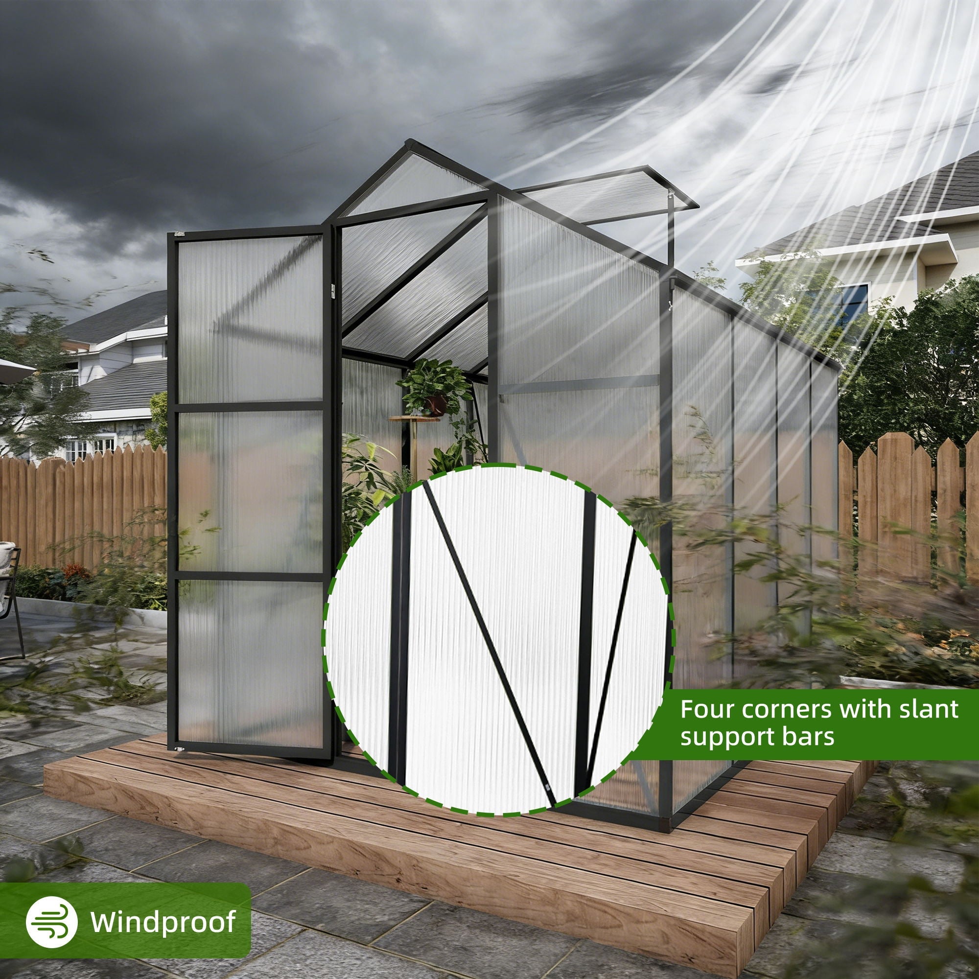 Gain Height Windproof house With Raised Base