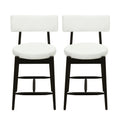 Mid Century Modern Counter Stools, Fabric Upholstered Chairs