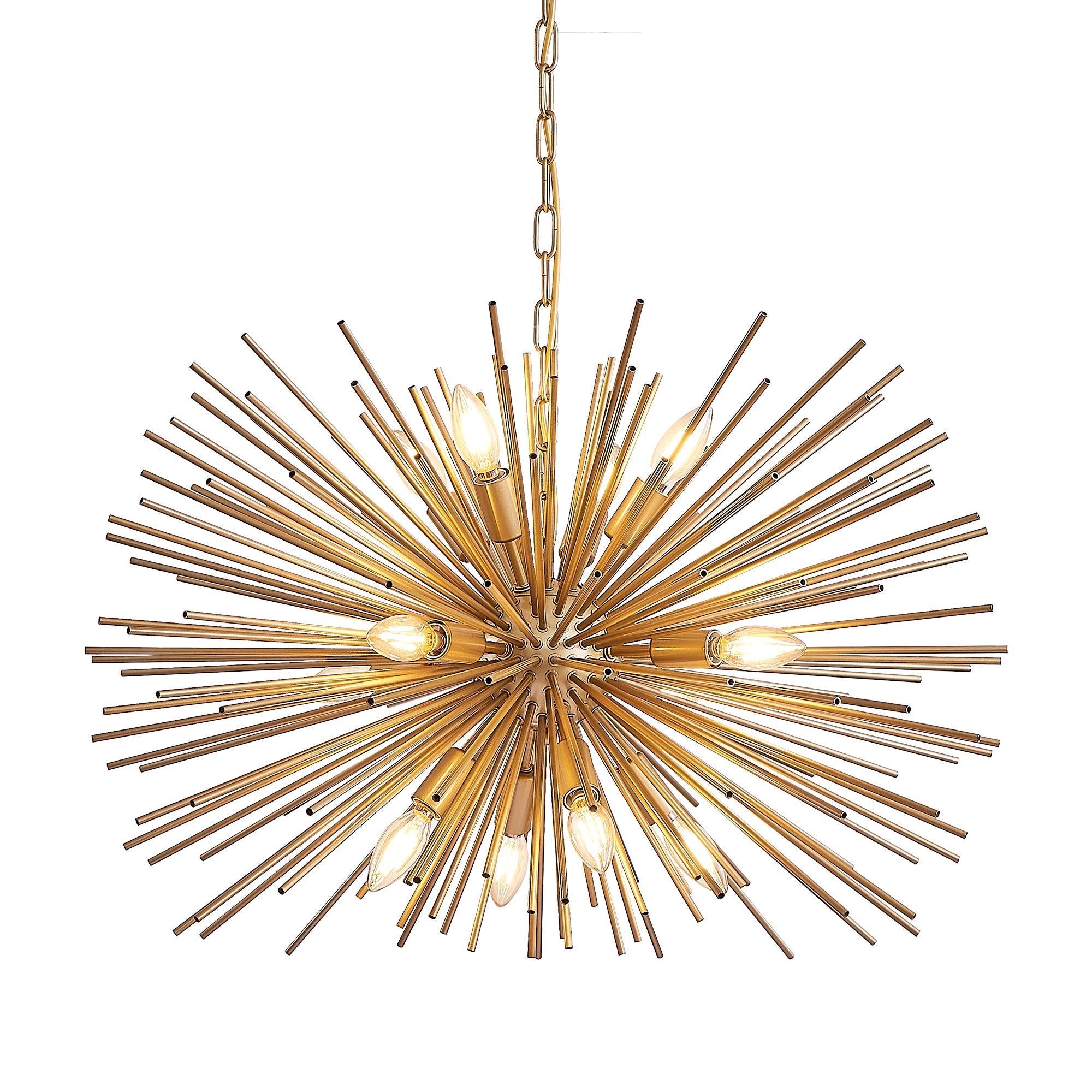 29" Mid-Century Modern 12-Light Starburst Chandelier