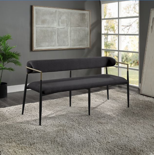 Jaramillo Chenille Bench Black