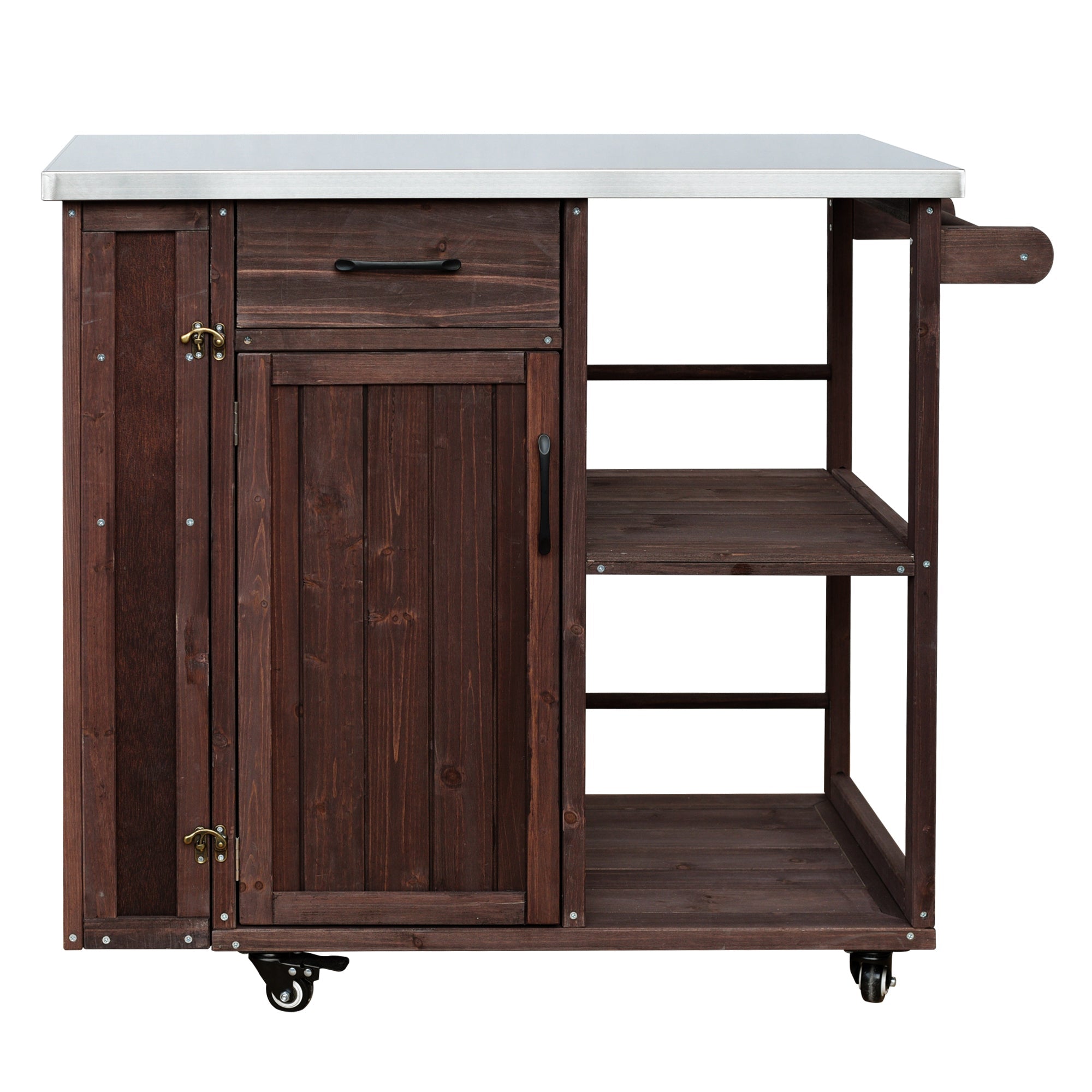 Outdoor Kitchen Island Fir Wood Prep Station