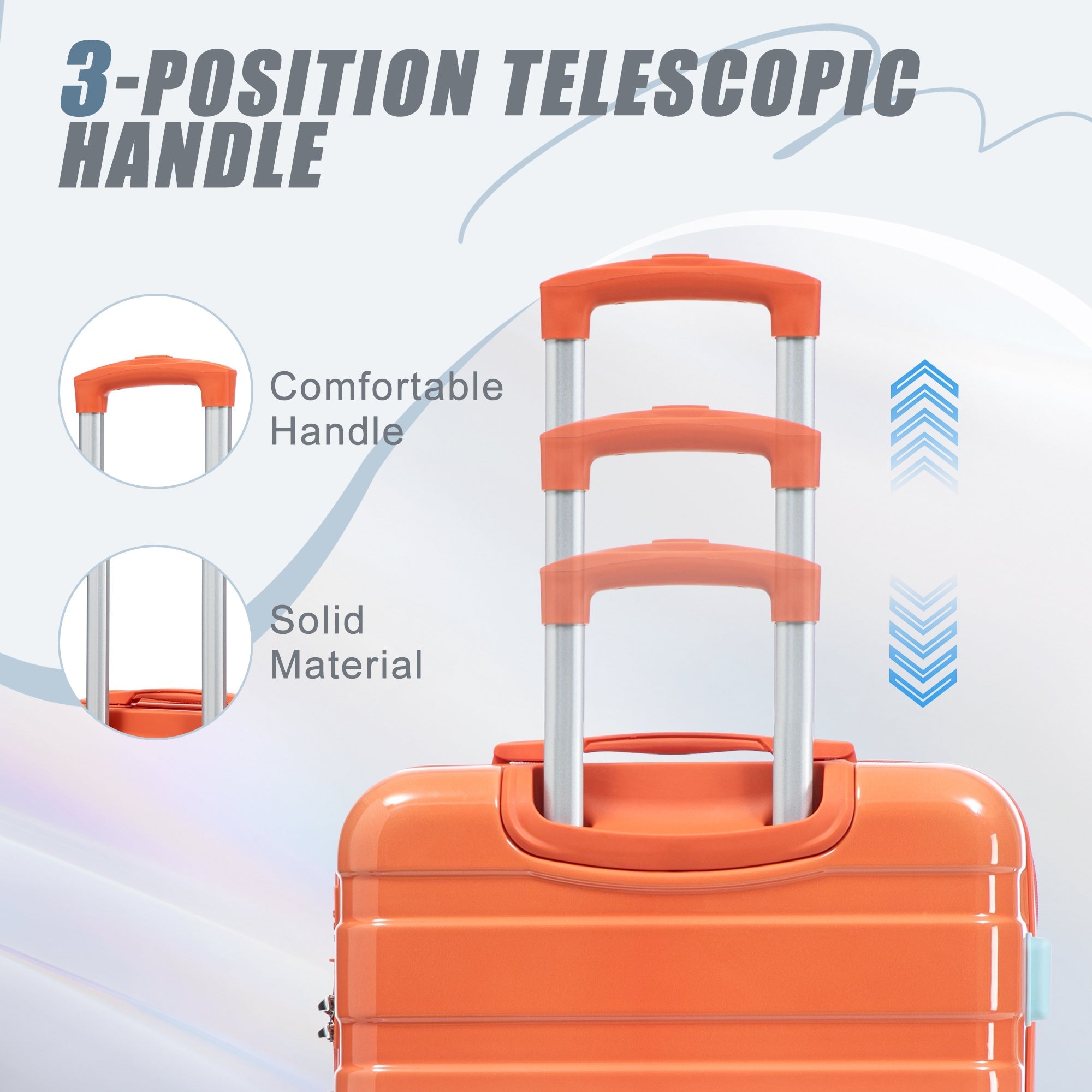 3-Piece Spinner Wheel Luggage Set with Gradient Color