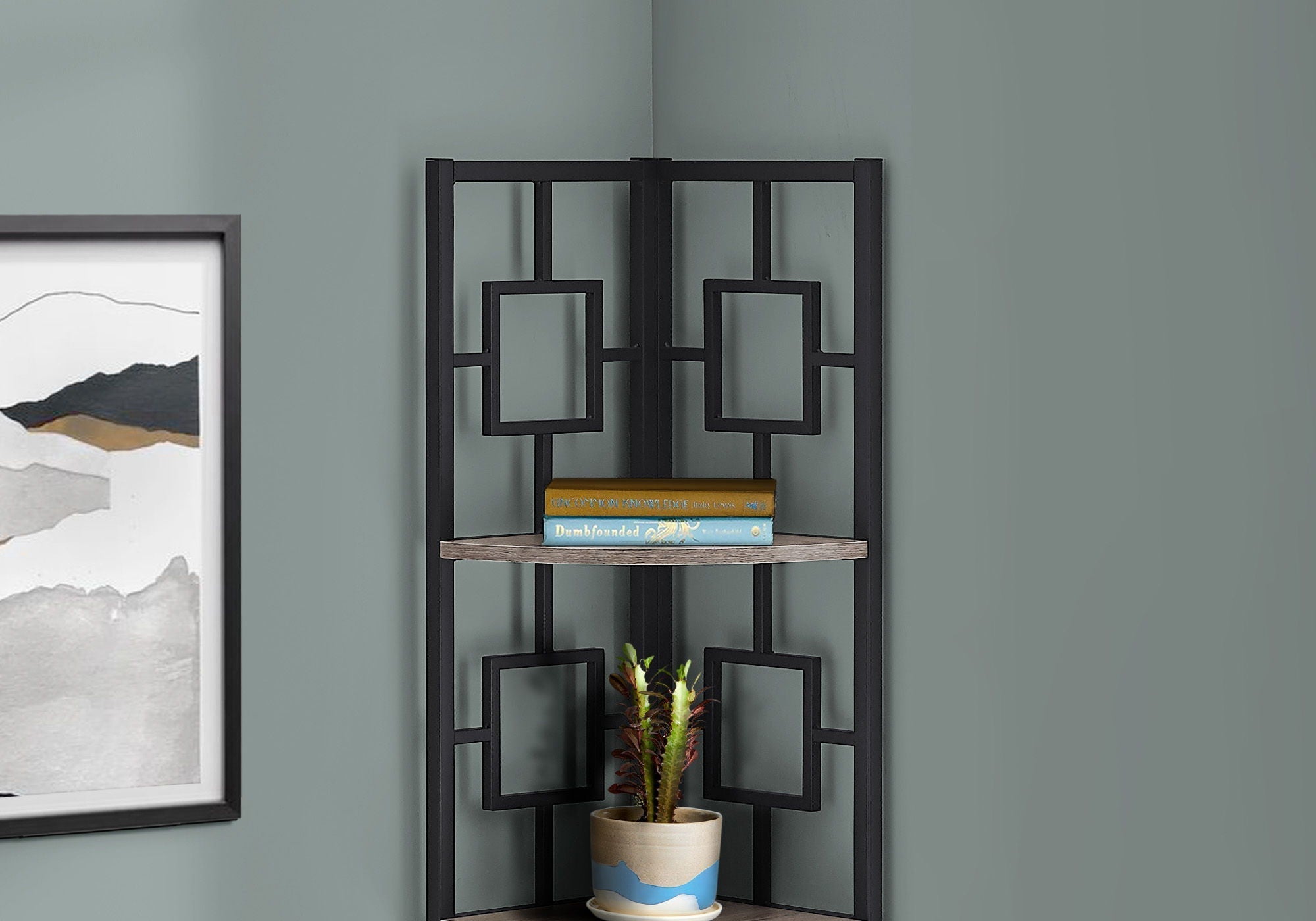 4 Tier Corner Bookshelf - Contemporary & Modern