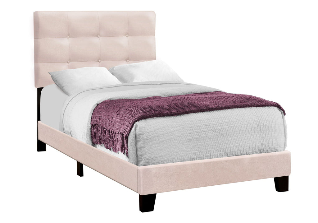 Transitional Upholstered Bed Frame