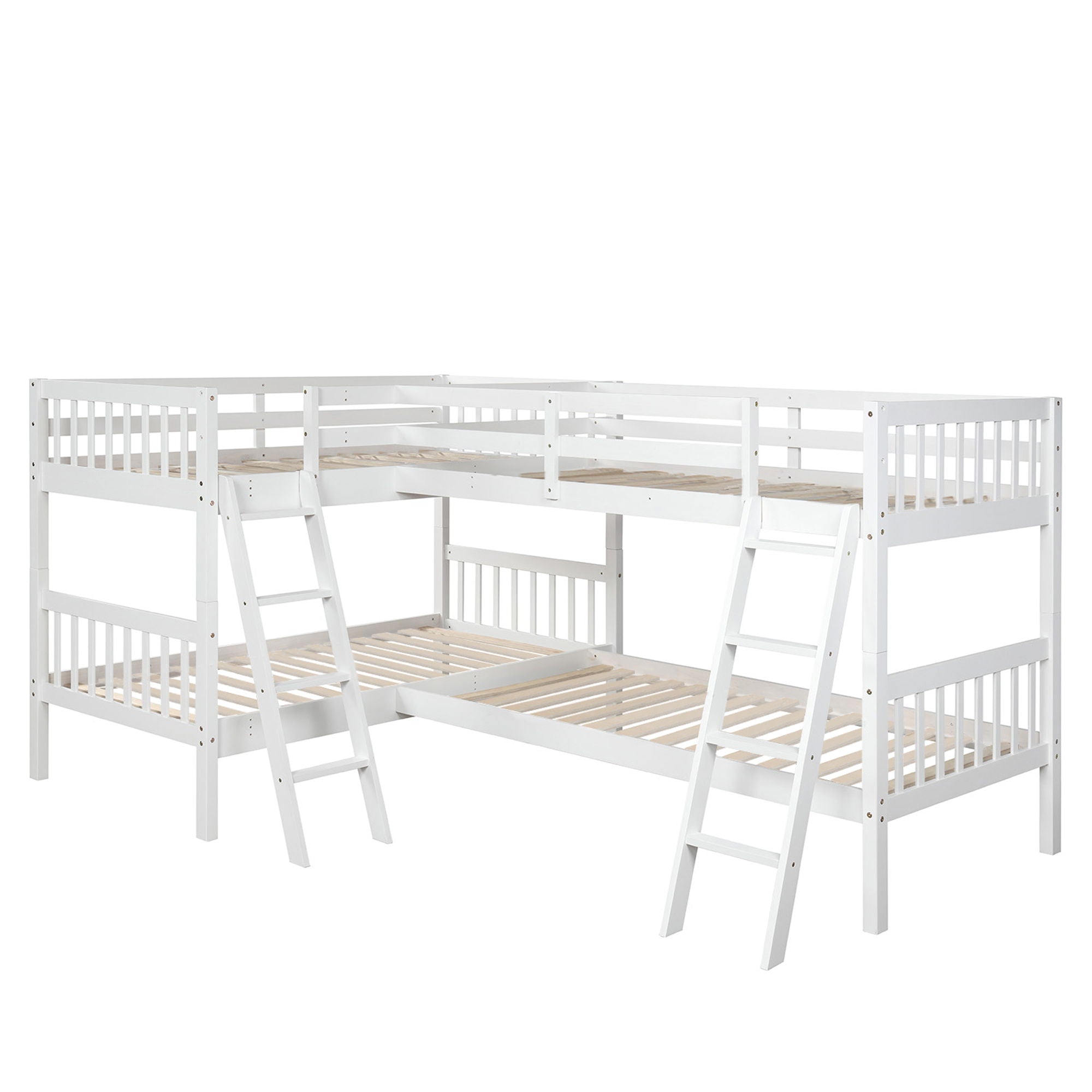 L Shaped Bunk Bed With Ladder