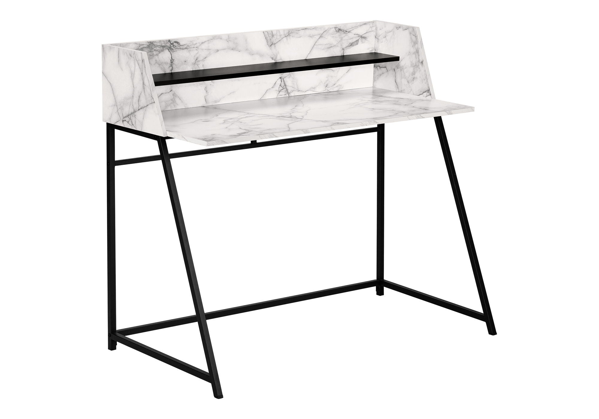 Computer Desk for Home Office Laptop with Storage Shelves, Contemporary & Modern