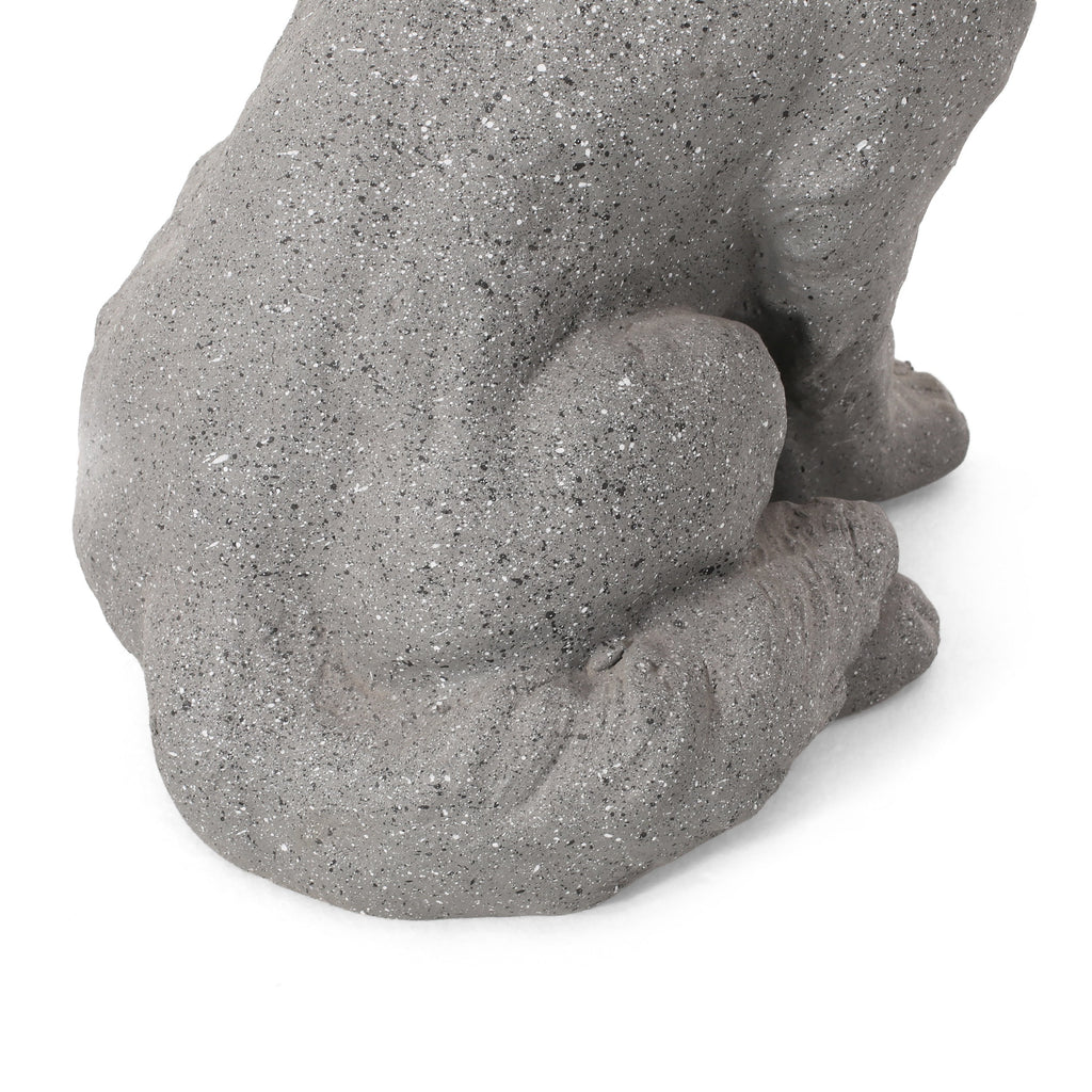 MGO Dog Statue, Outdoor Stone Gray