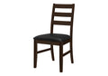 Dining Chair Set of 2 - Transitional Upholstered Black