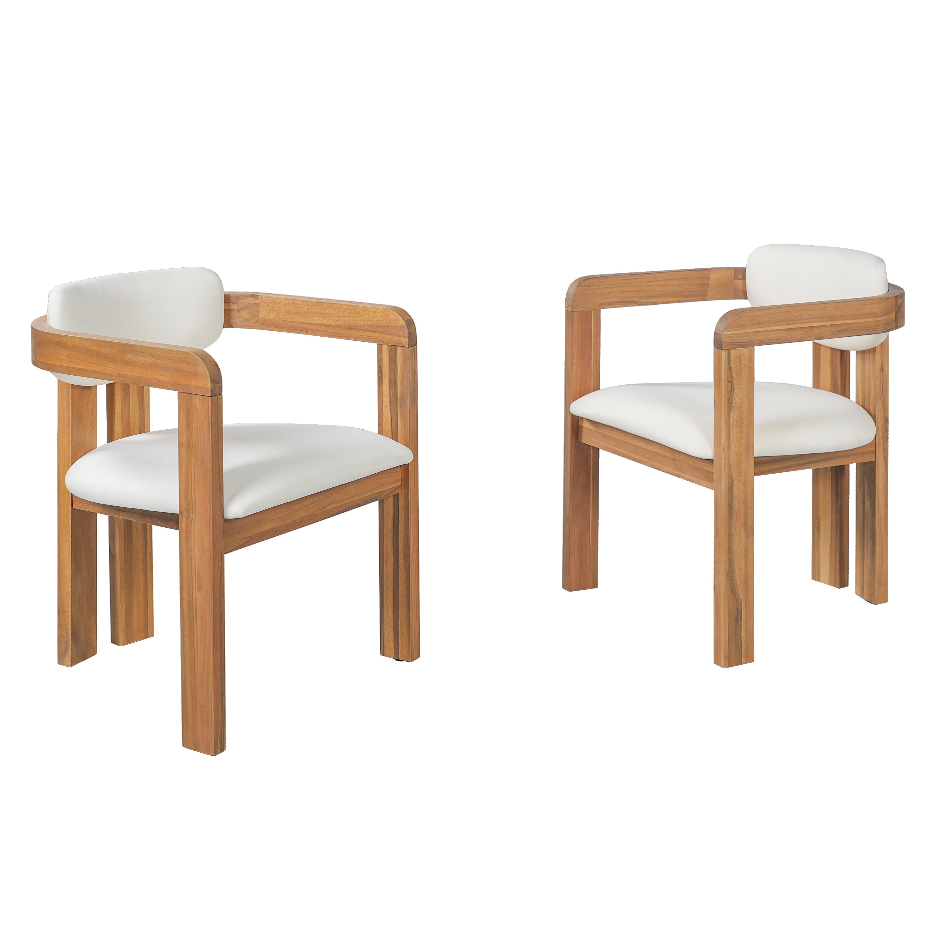 5-Piece Outdoor Acacia Wood Round Dining Set