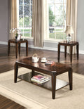Docila 3-Piece Walnut Coffee and End Table Set