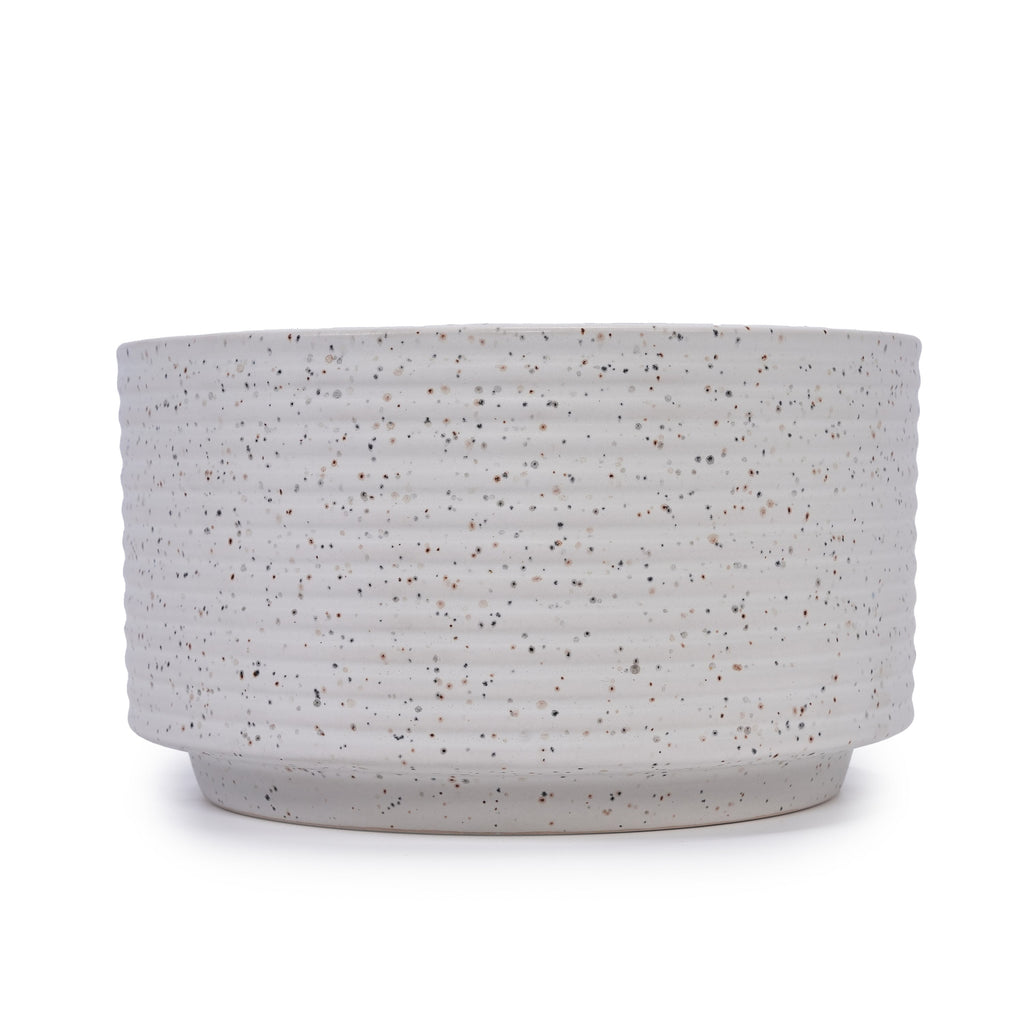 2 Pieces Ceramic Flowerpot Set, Milk White