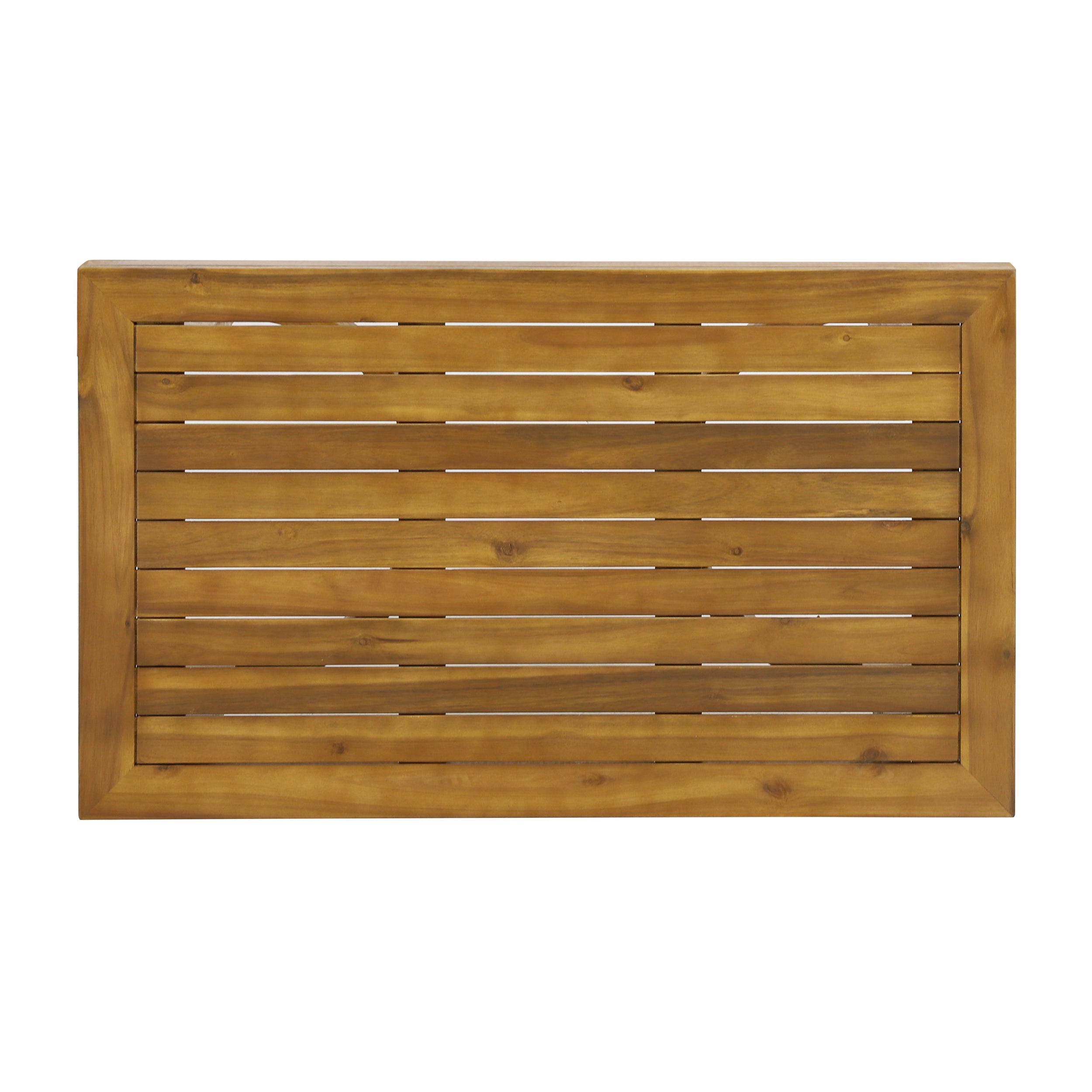 Outdoor Acacia Wood Loveseat and Coffee Table Set with Cushions