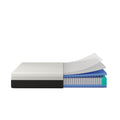 12'' Hybrid Mattress, Cooling Memory Foam & Pocket Springs Medium Firm - White - Queen