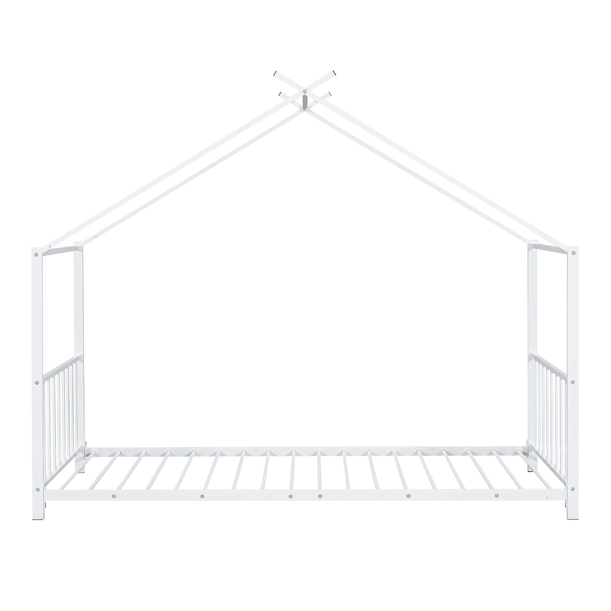 Metal House Platform Bed With Modern Design And Durable Frame