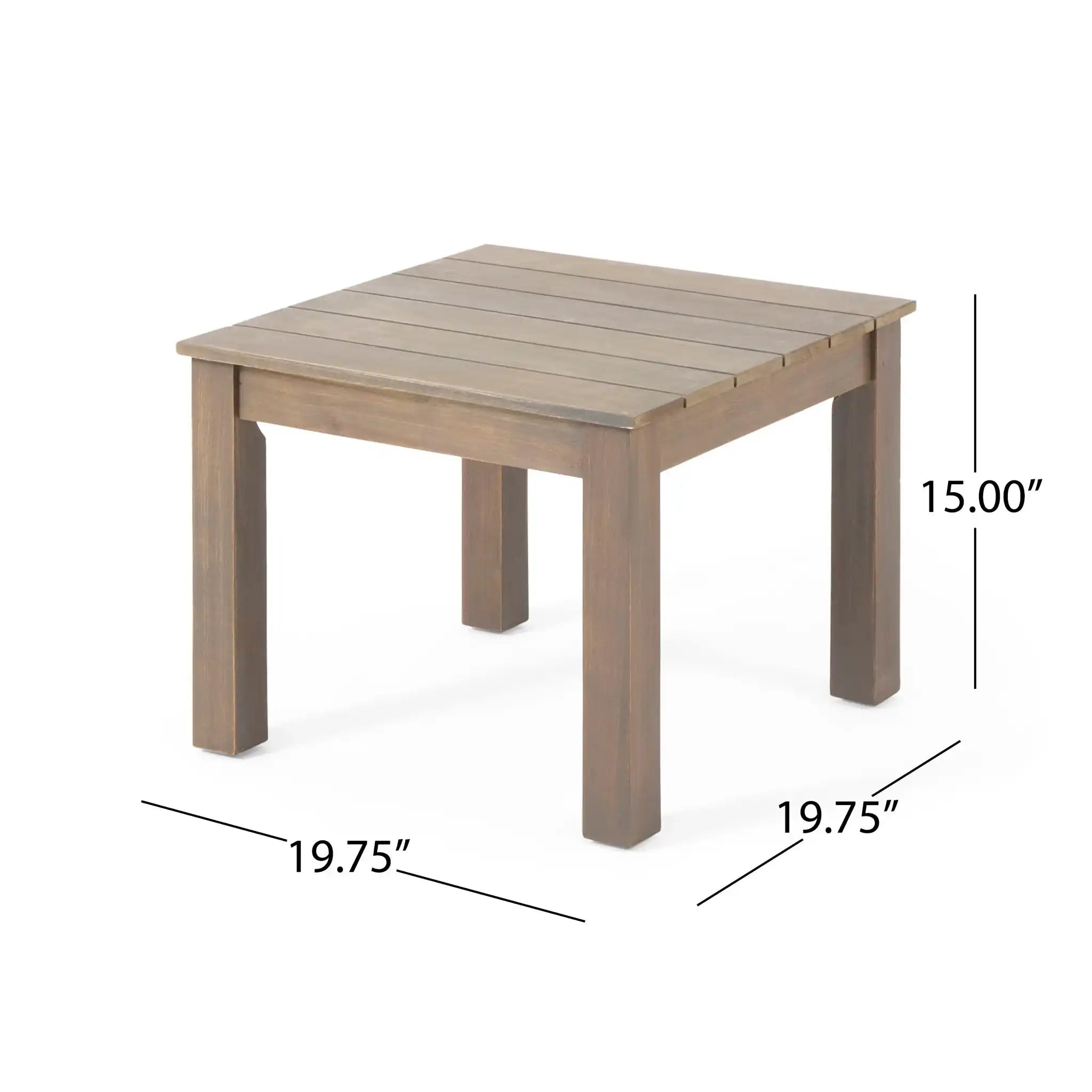 Halcyon Outdoor Side Table With Slat Design