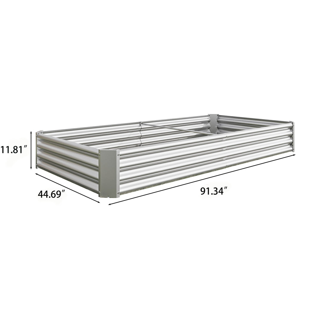 Raised Garden Bed Kit - Metal 7.6x3.7x0.98 ft