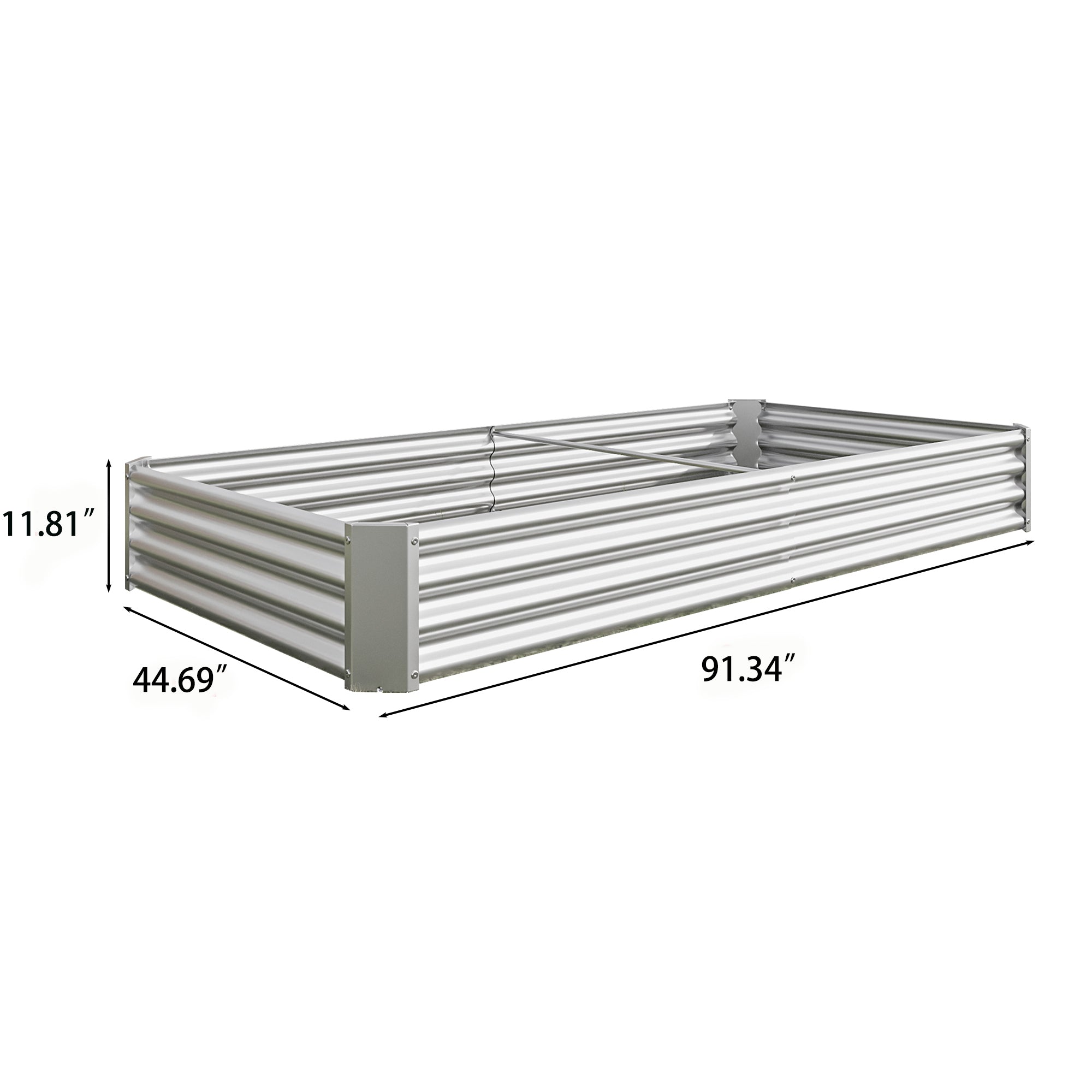 Raised Garden Bed Kit - Metal 7.6x3.7x0.98 ft
