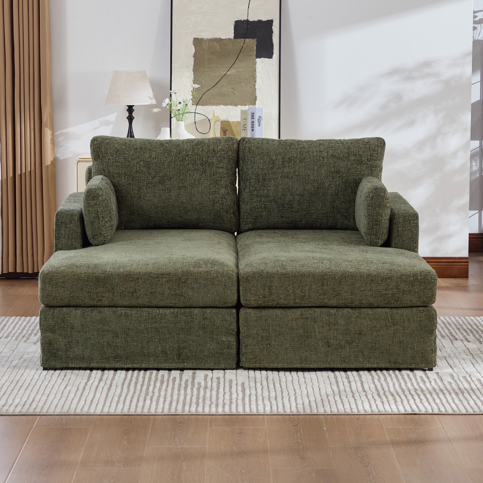 Modern Aesthetic Wide Sofa Bed