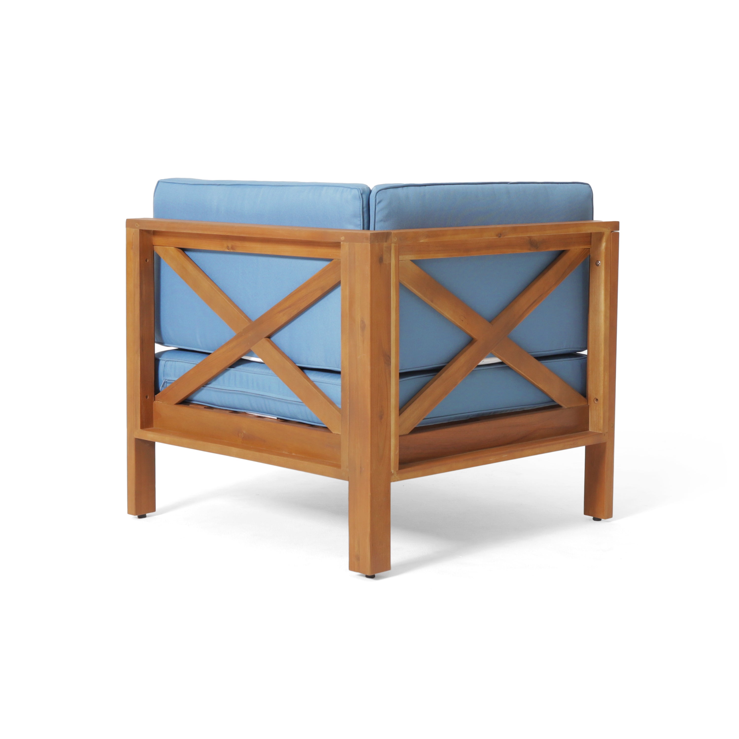 Brava X-Back 4-Piece Sofa Set, Blue