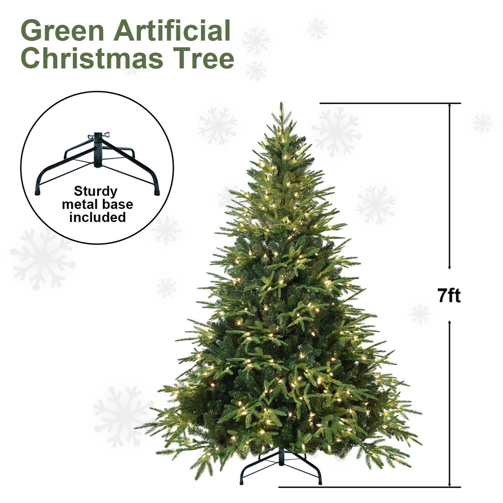 6.5ft Pre-Lit Artificial Christmas Tree with 450 Warm White Lights