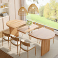 Modern Extendable Dining Table with Removable Extension Leaves