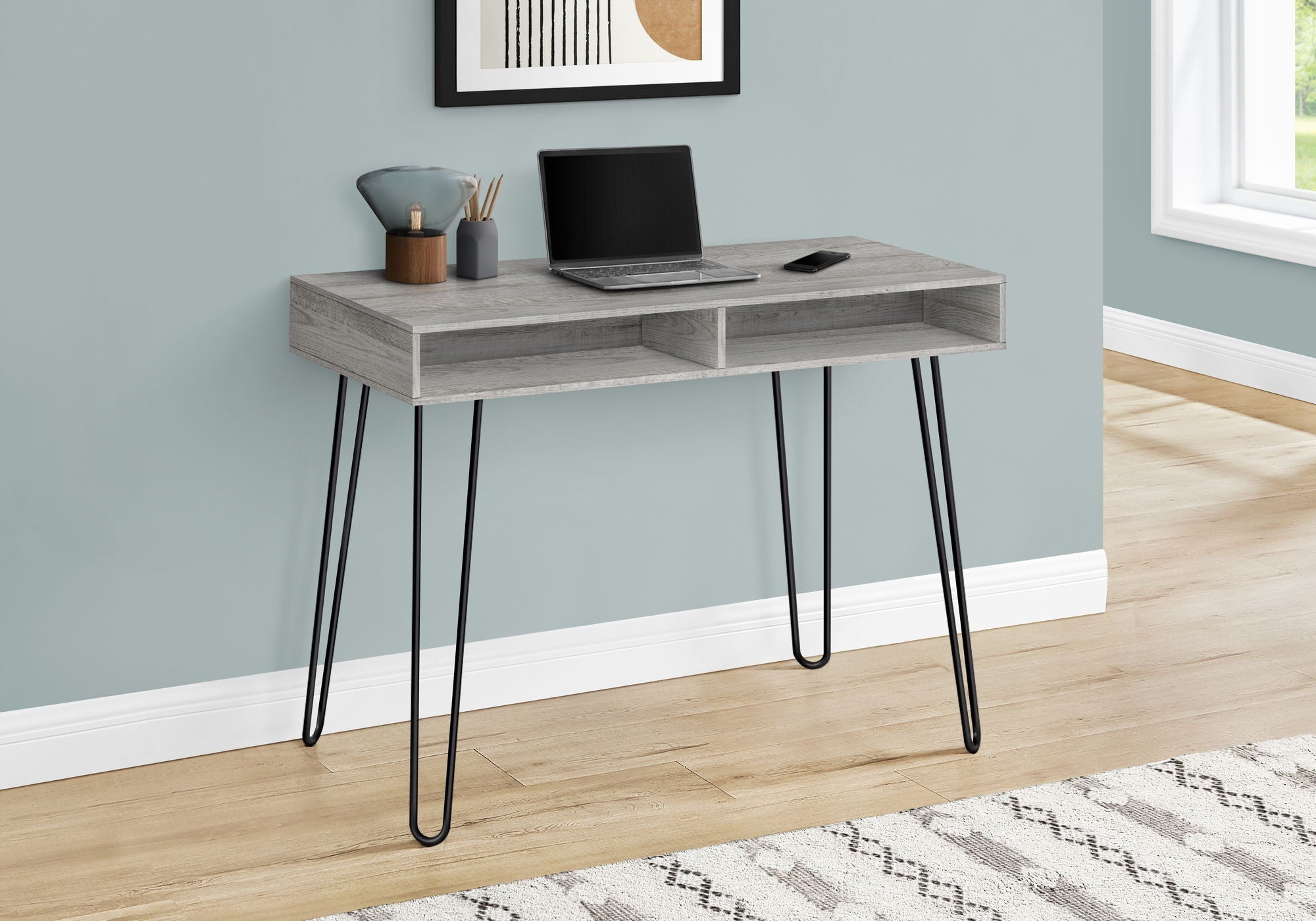 Contemporary Computer Desk with Storage Drawers
