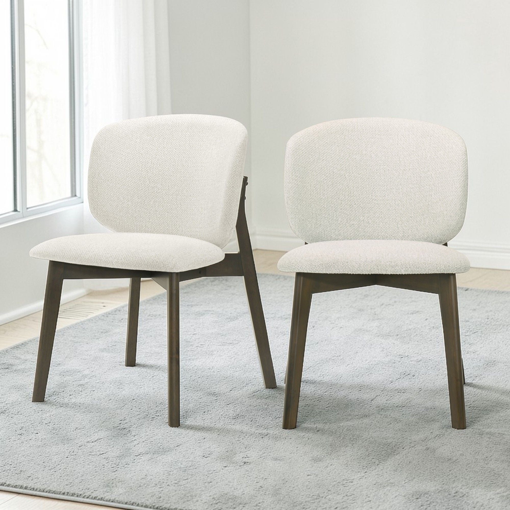 Mallin - Side Chair (Set of 2) - Gray / Walnut