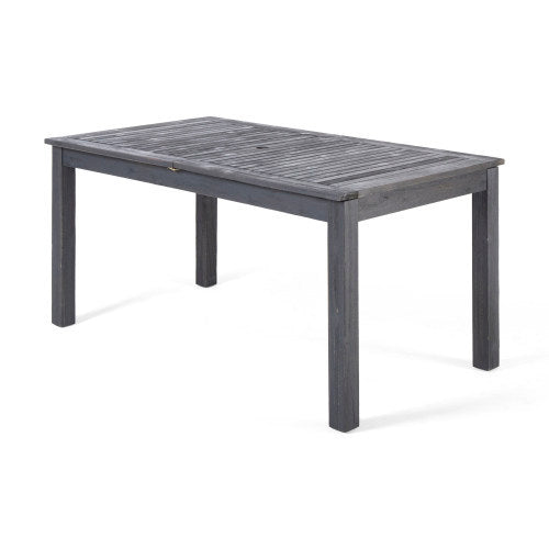 7-Piece Outdoor Dining Set with Extendable Acacia Wood Table