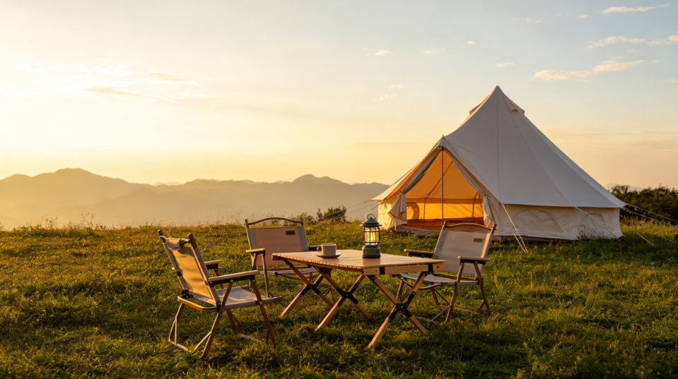 Oxford Bell Tent for Family Camping - Spacious 9.8ft Yurt with Stove Jack