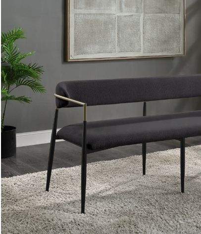 Jaramillo Chenille Bench Black