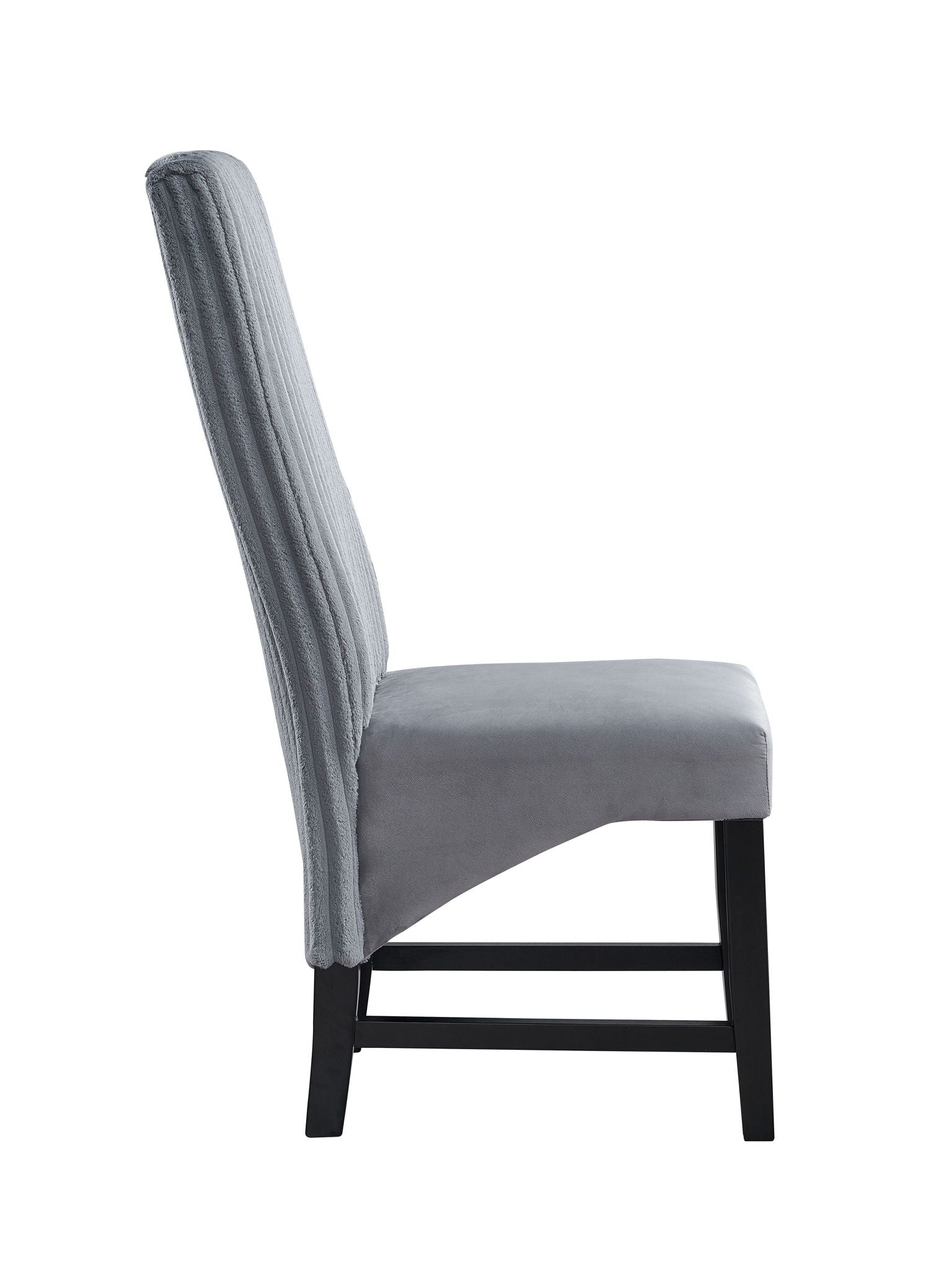 Kini Corduroy Side Chair (Set of 2) - Black / Gray