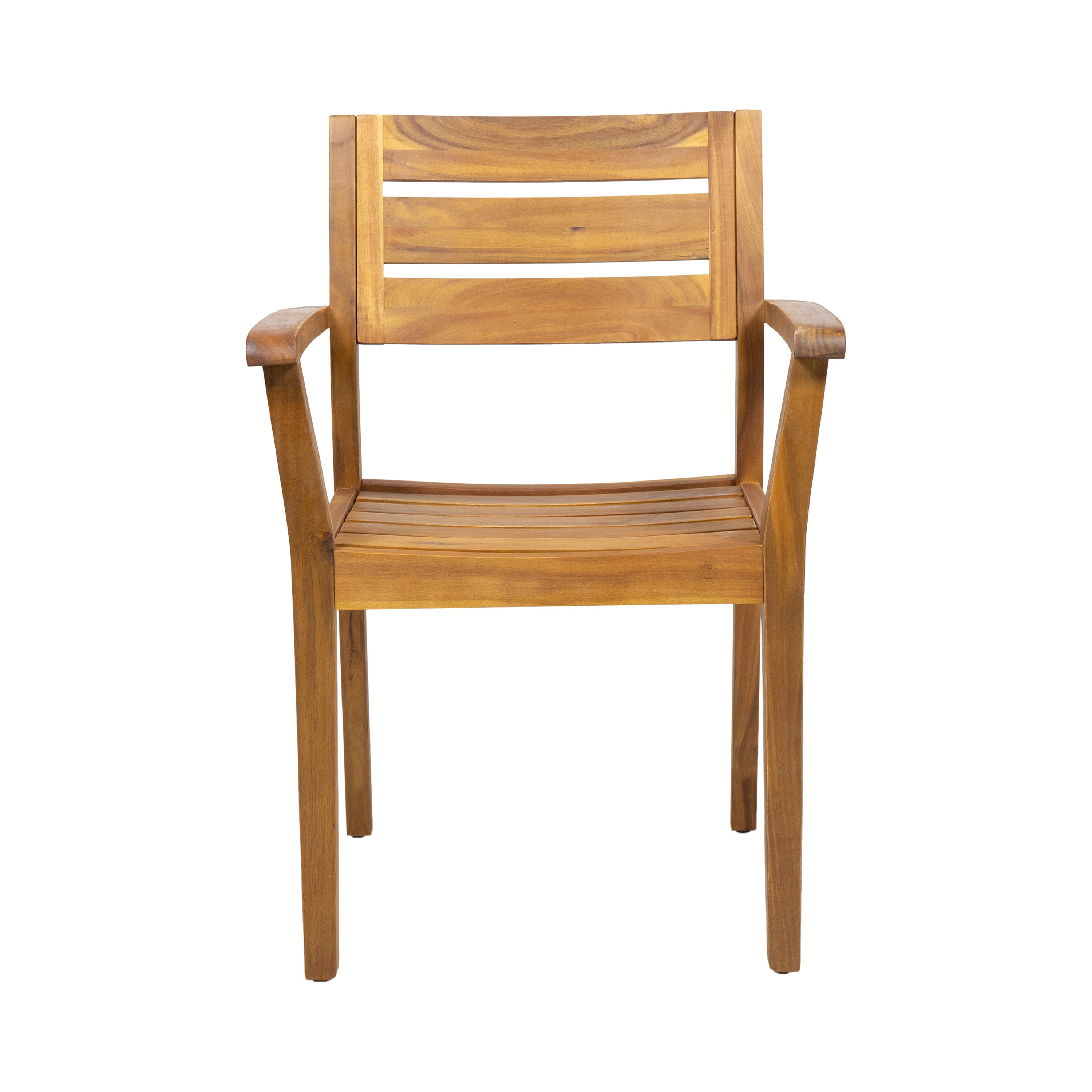 Stamford Dining Chairs Set of 2, Acacia Wood Patio Armchair