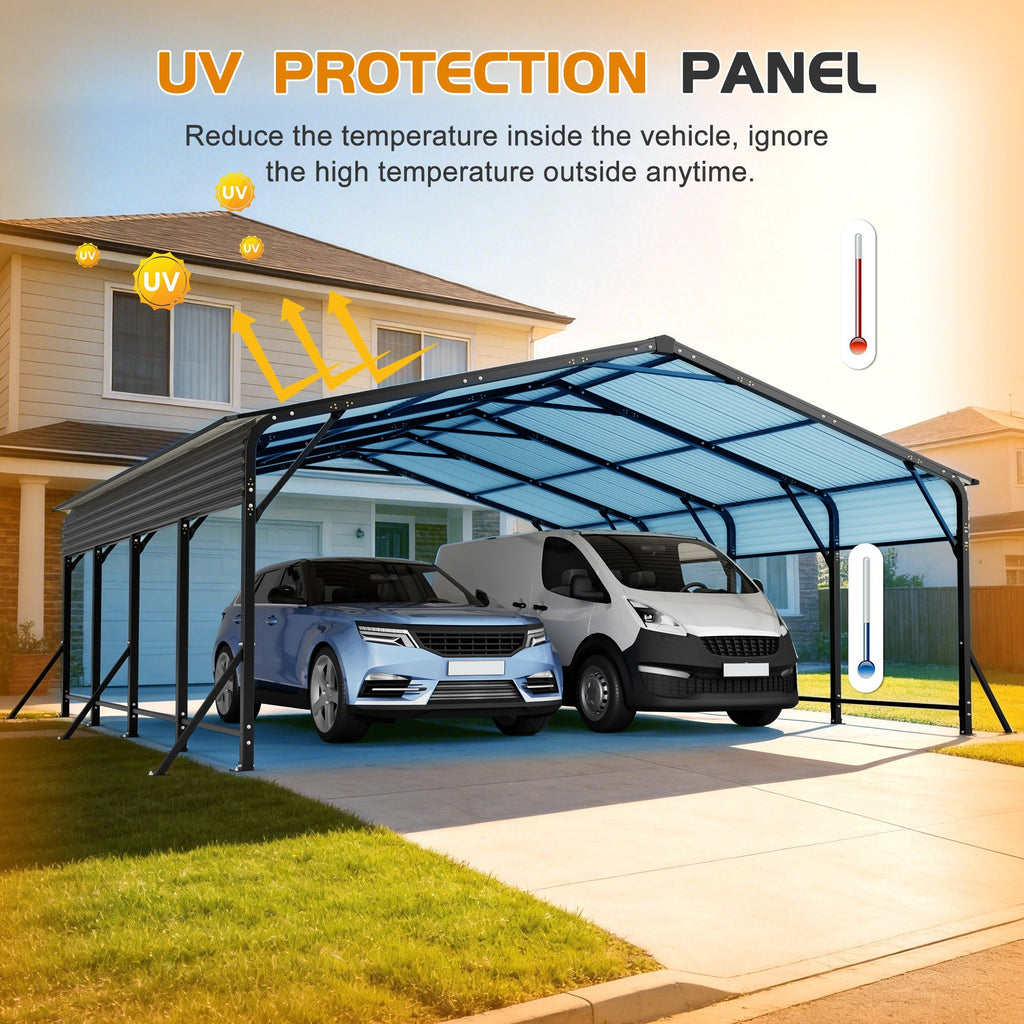 20'x20' Galvanated Steel Carport Canopy