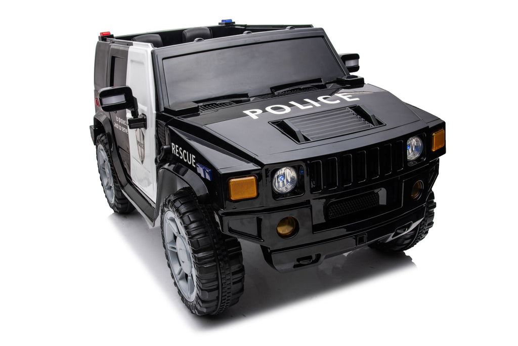 12V7A 30W*2 Four-Wheel Drive Seat One Button Start, Forward And Backward, High And Low Speed, Music, Front Light, Power Display, Two Doors Can Open, 2.4G R / C, Seat Belt Four Wheel Absorber