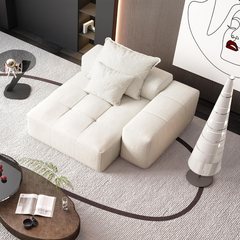 Modern Oversized Modular Sectional Sofa with Sparkling Chenille Fabric
