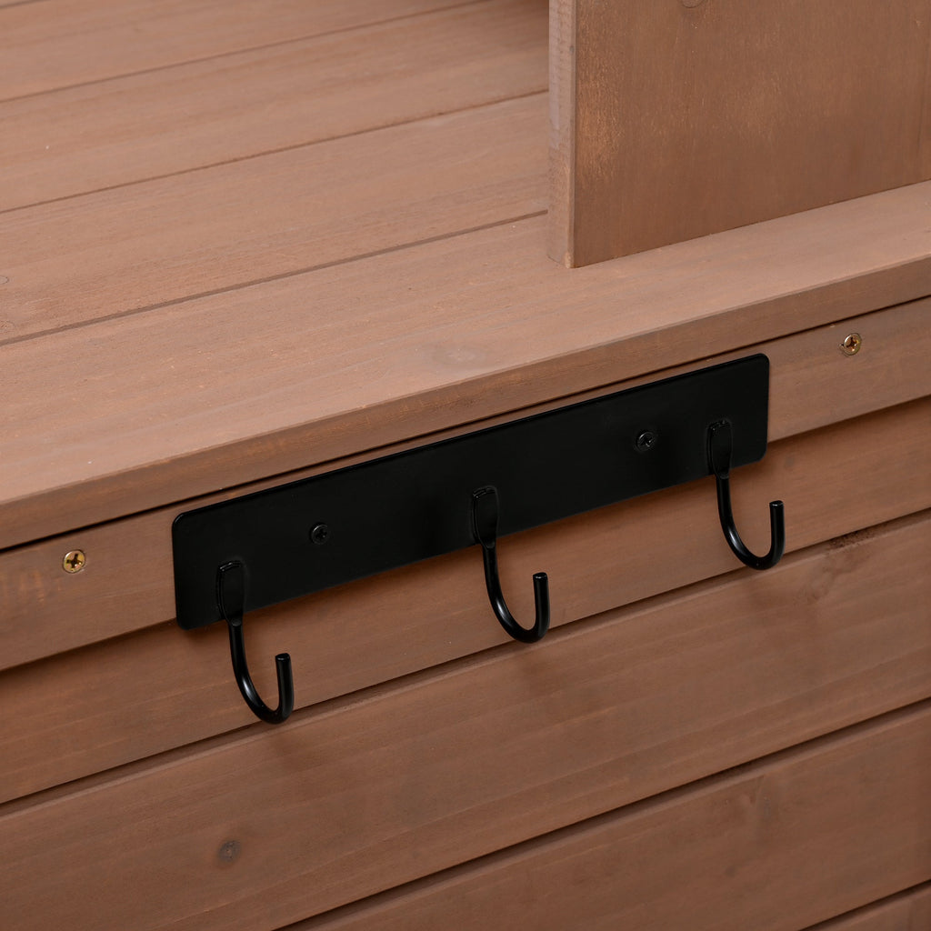 Topmax 65.7'' Tall Garden Potting Bench Table with Hutch