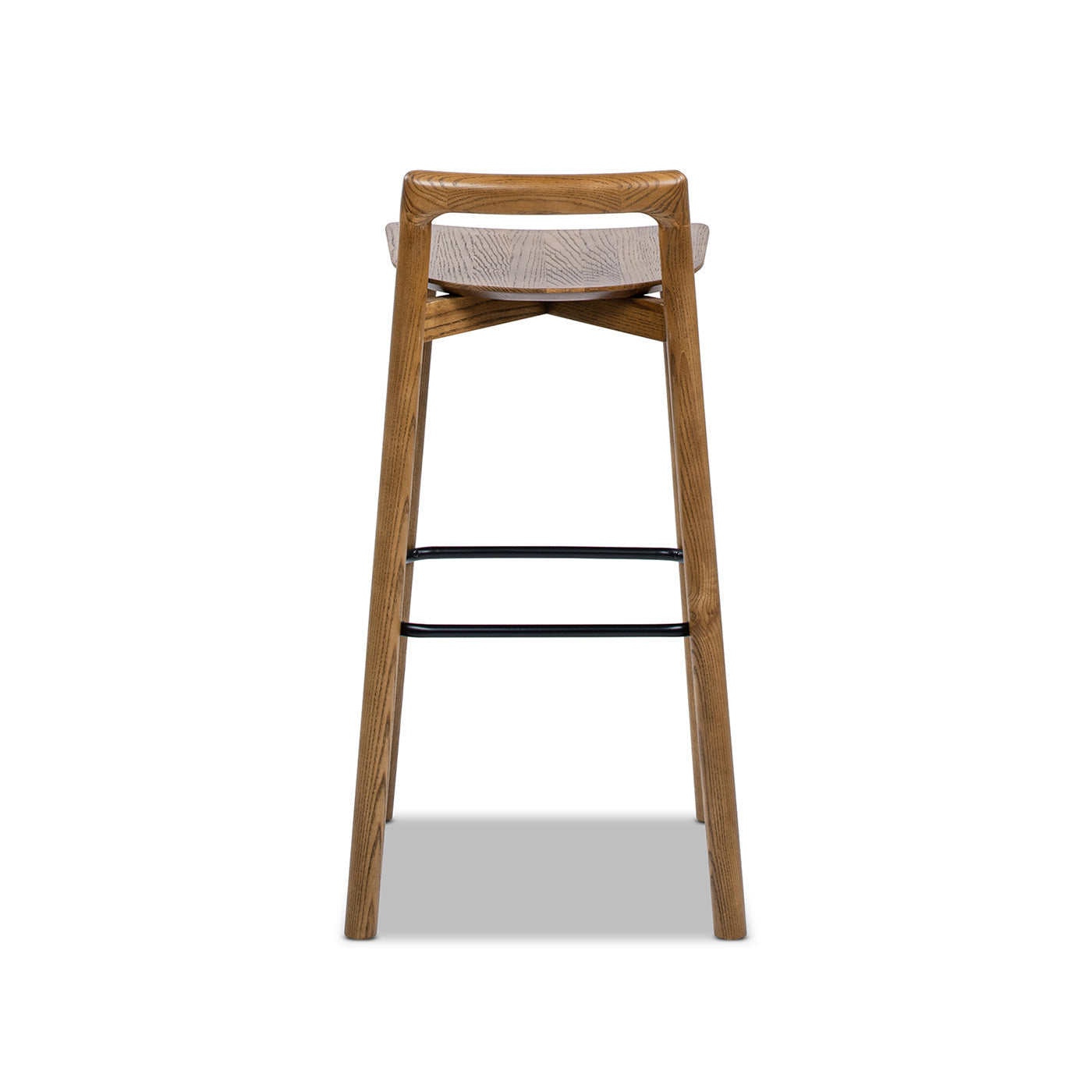 Sven 30" Modern Minimalist Low Back Wood Barstool