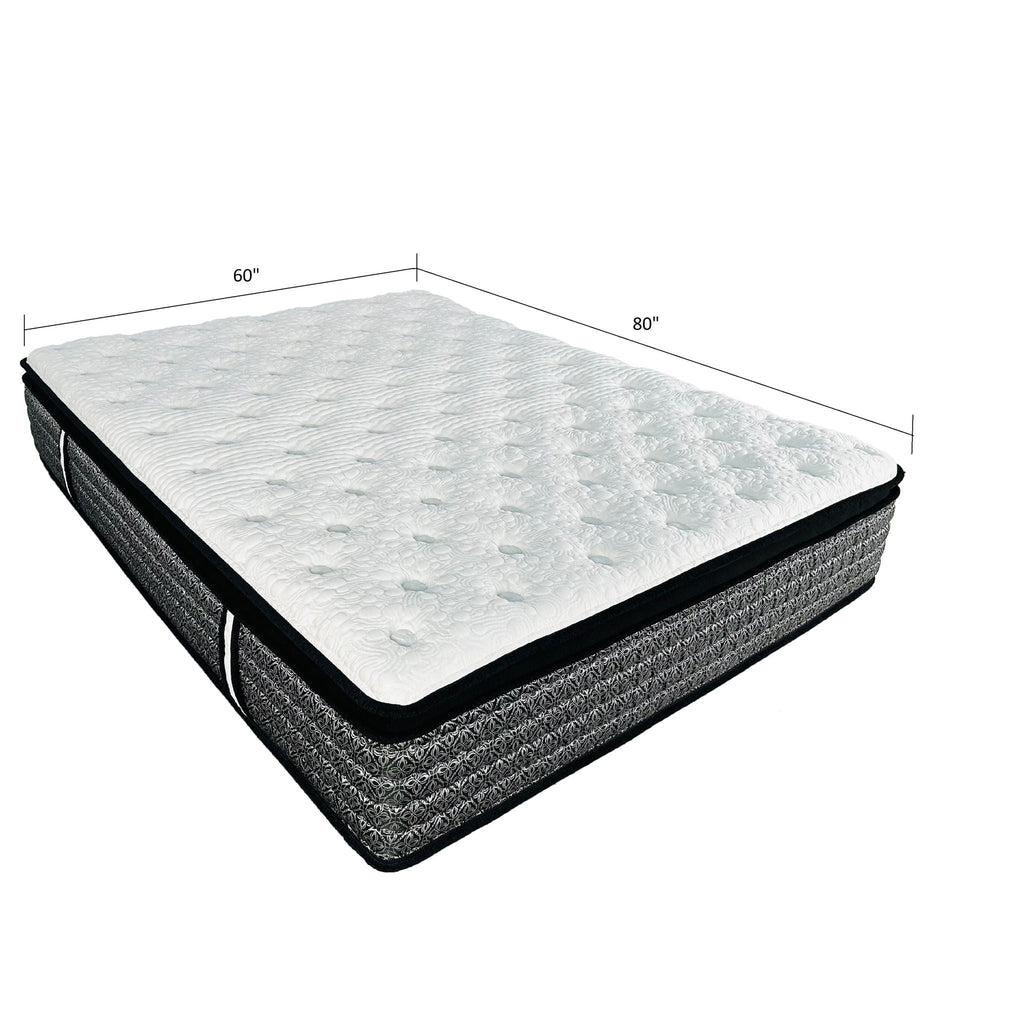 14" Premium Hybrid Mattress In A Box Plush Gel Memory Foam Top With Cooling Technology - Gray / White - Queen