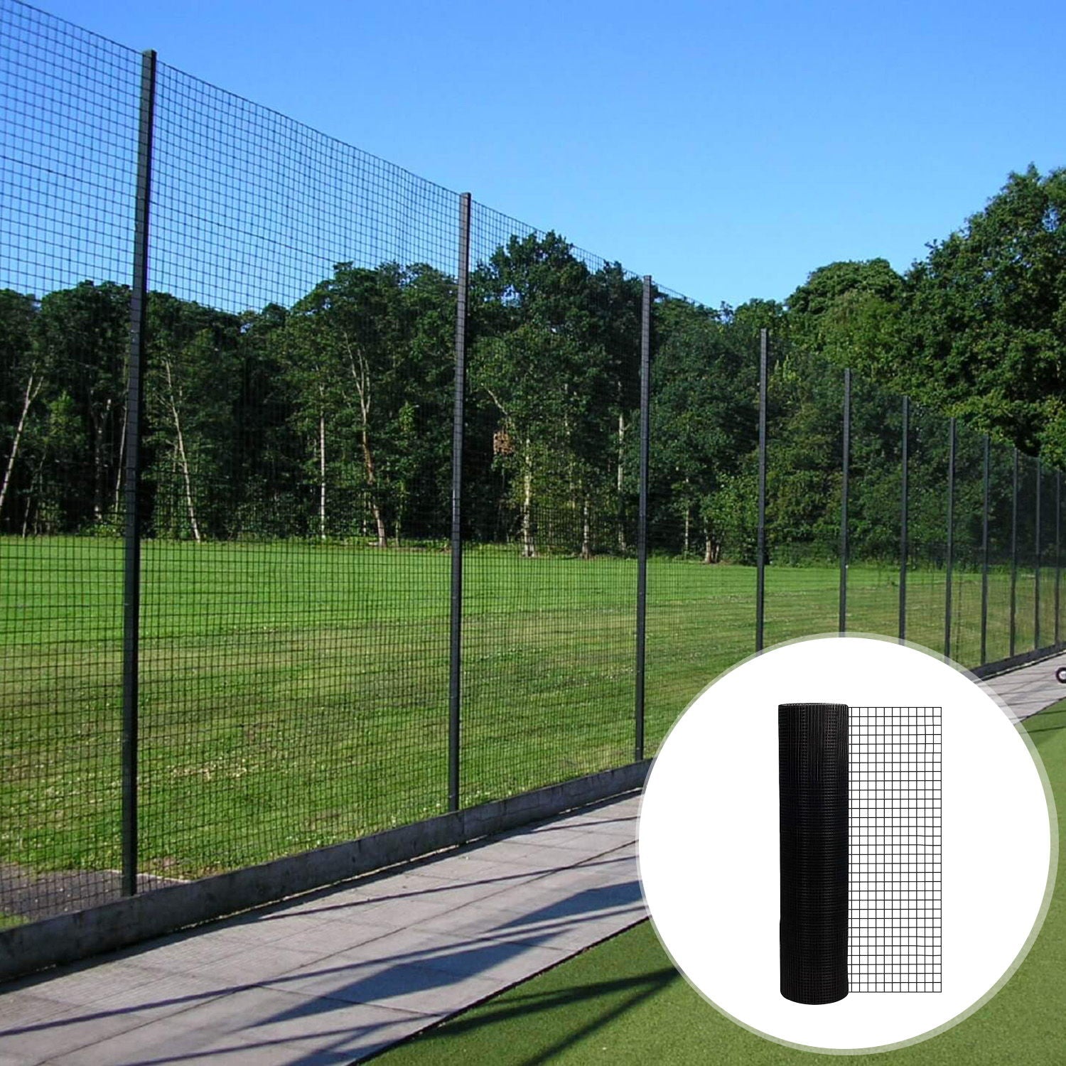 Vinyl Coated Hardware Cloth, 19 Gauge, For Poultry Cages And Home Improvement - Black