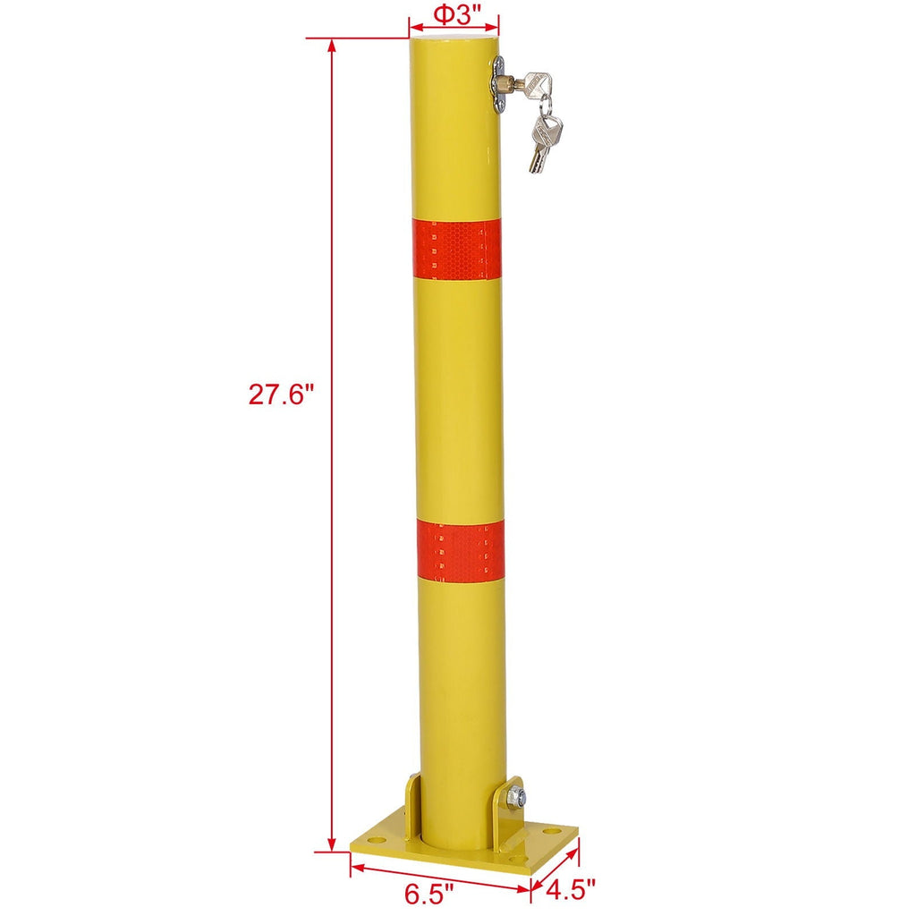 Parking Bollard Pole Barrier With Lock for Car Parking Protection