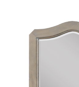Scallop Shaped Mirror - White Poplar