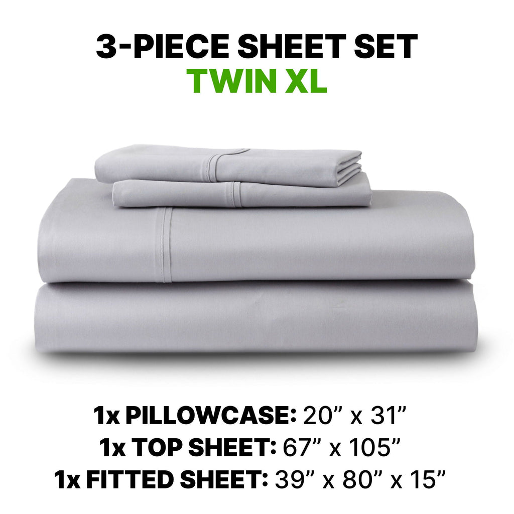 Sheet Set Luxurious Supima Cotton & TENCEL Blend with GhostGrip Bands