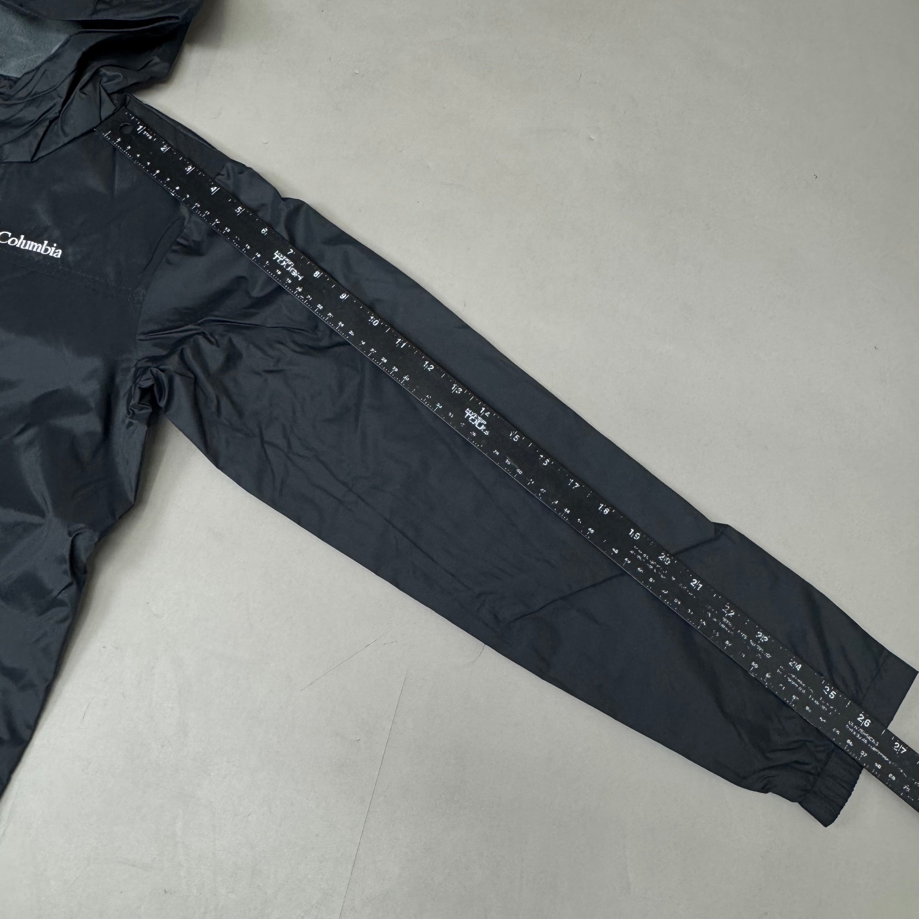 COLUMBIA Rain-Zilla Fleece Lined ZipUp Jacket Unisex Youth Sz L Black RB3418-015
