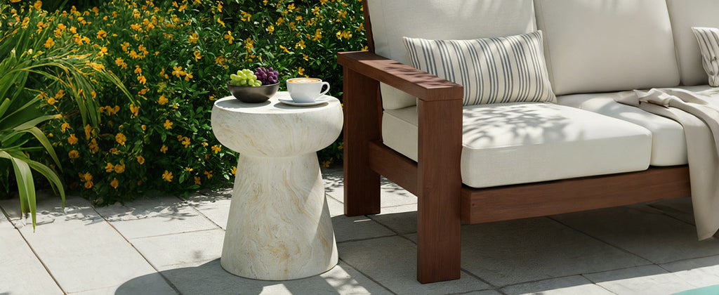 U_Style Mushroom-Shaped Outdoor Concrete Side Table