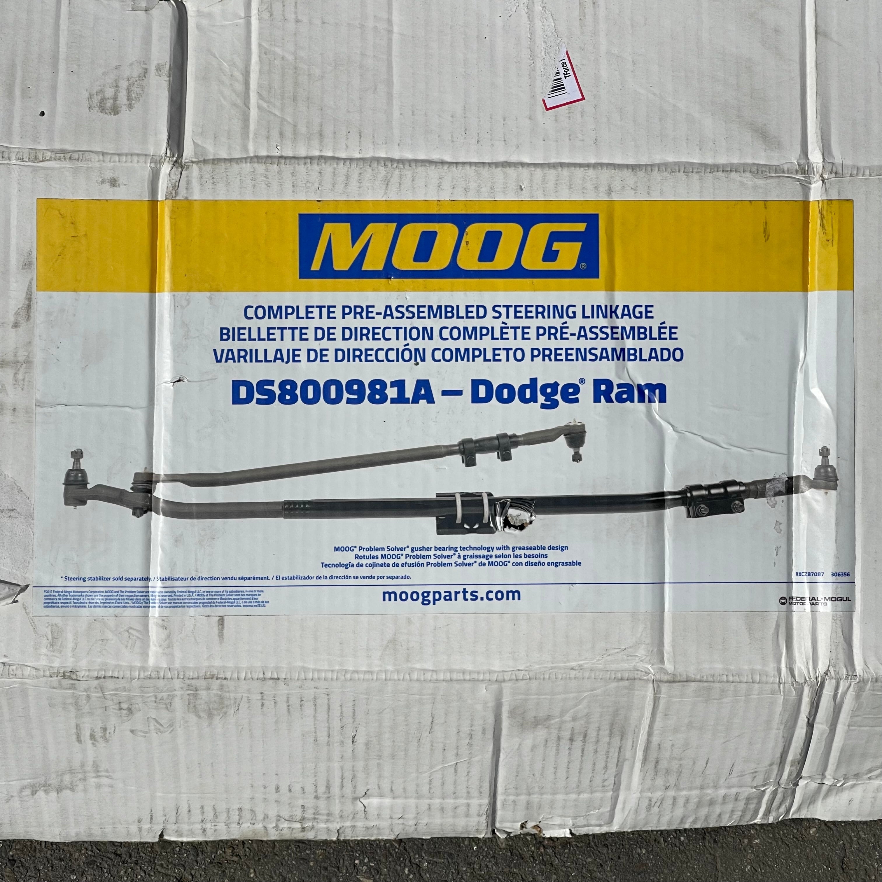 MOOG Tie Rod Steering Linkage Assembly For Dodge Ram 63" x 5" Black DS800981A