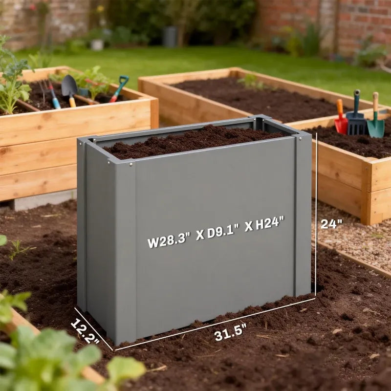 Balcony Herb Box, Outdoor Planter Box, Elevated Garden Bed