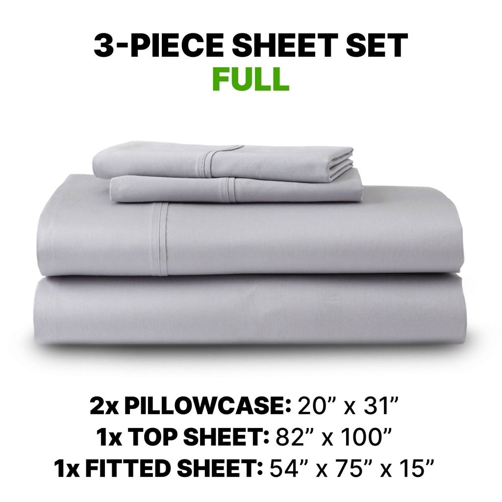 Sheet Set Luxurious Supima Cotton & TENCEL Blend with GhostGrip Bands