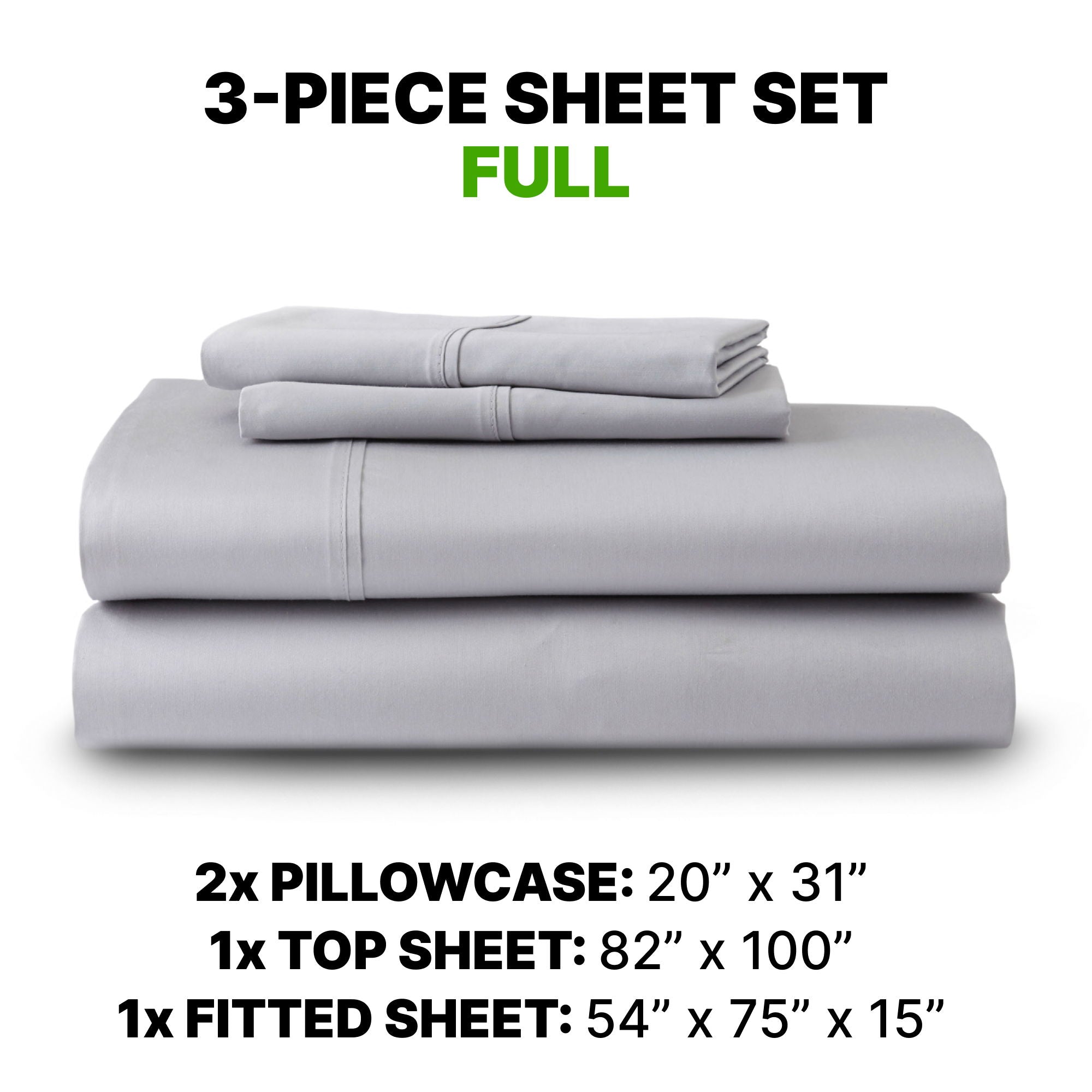 Sheet Set Luxurious Supima Cotton & TENCEL Blend with GhostGrip Bands