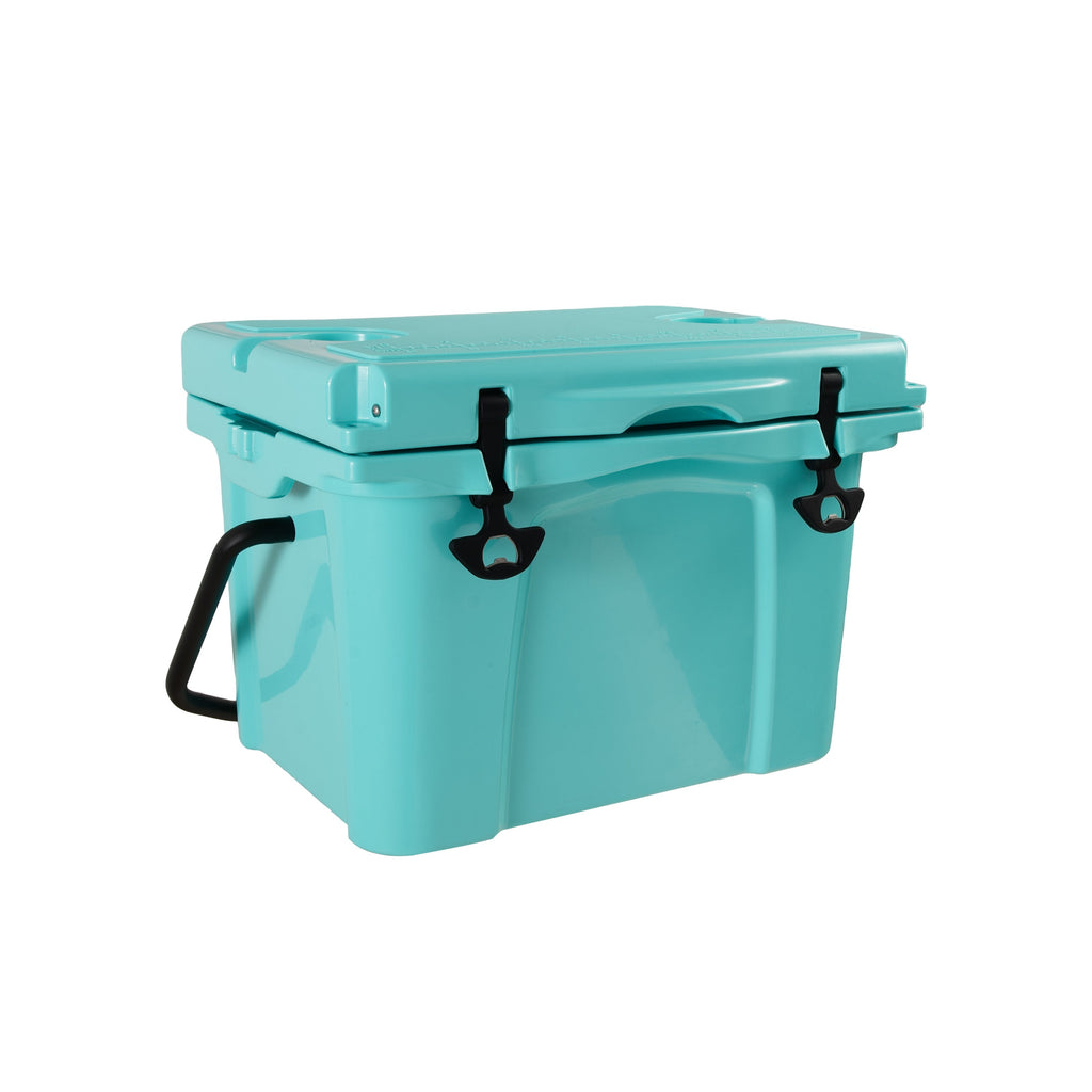 25QT Portable Cooler, Insulated Hard Cooler with Bottle Opener and Cup Holder